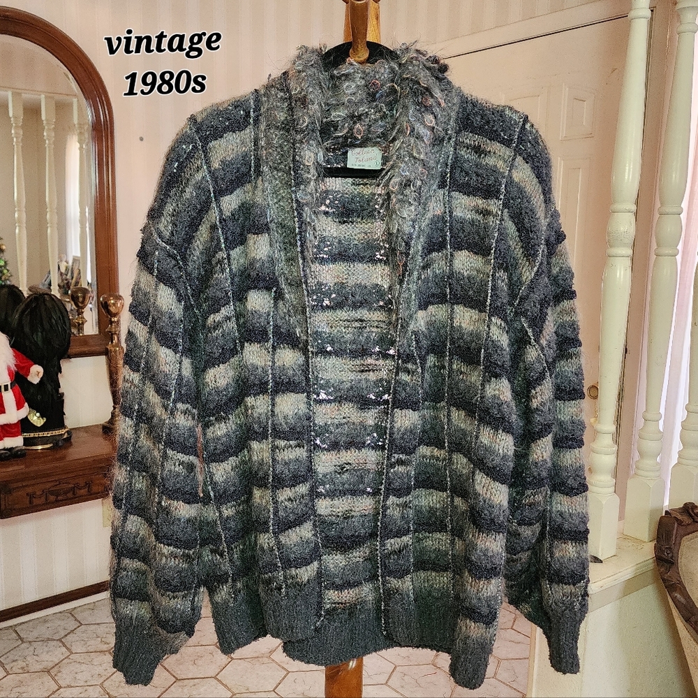 Colleen Toland San Francisco Chunky Open Front Cardigan Hand Knitted